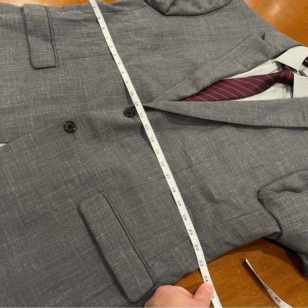 Lauren Ralph Lauren Men’s Wool/Linen Blend Sport Coat Gray 48R Double Vent - Picture 14 of 16